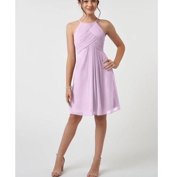 Azazie Dresses & Skirts - Azazie Ginny Junior Special Occasion A-Line Chiffon Dress in Dusty Rose Small